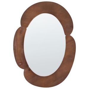 Espejo de pared alvena 60 cm 80 cm marrón oscuro