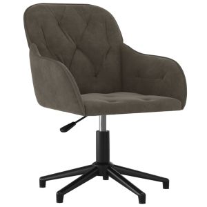 Silla giratoria de oficina/estudio terciopelo gris oscuro 02_0024130
