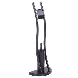 Soporte de papel higiénico y escobilla soacha metal negro