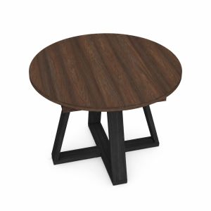 Mesa comedor extensible, 103x103x73, roble oscuro