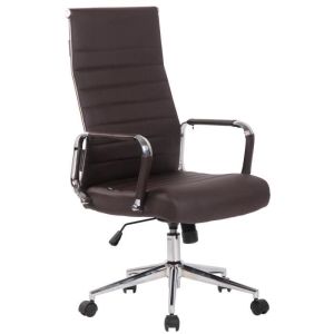 Sillón de oficina clásico - polipiel marrón