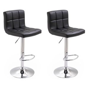 Pack de 2 taburetes de bar negros mike