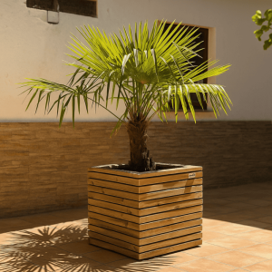 Jardinera luxe de madera tratada vidahuerto 60x60x60 cm.