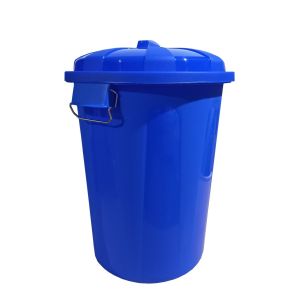 50 litros | azul | cubo basura de plástico con tapadera | cubo almacenaje