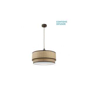CoLGante roque 3xE27 natural/marron regx60x60 cm