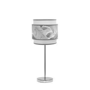 Sobremesa 1xe14 cromo blanco gris 45x18x18cm camerún