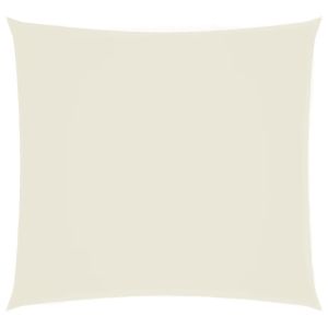 vidaXL toldo de vela cuadrado tela oxford color crema 6x6 m