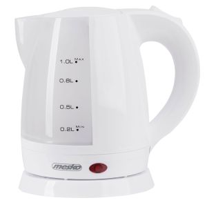 Hervidor agua eléctrico, 1,0l, resistencia oc mesko ms1276 blanco 1600w