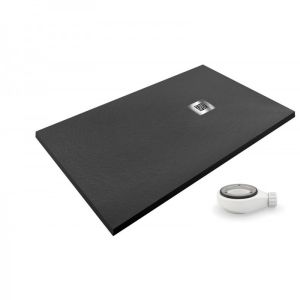 Plato de ducha airstone negro ral 9005 90x90