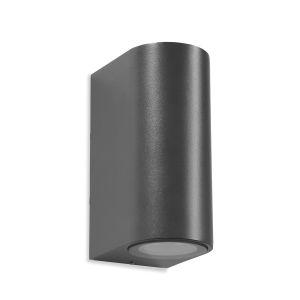 LEDs c4 estructura ip65 max wall fixture double emission aluminio gris urb