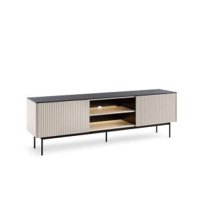Mueble tv moderno - cachemira - patas metal - 2 puertas - 180x52x39