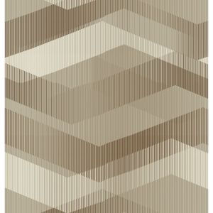 Papel pintado geometrico abstracto camel 60cm por 250cm