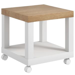 Mesa auxiliar 40x40x40 cm mdf bicolor Homcom, hogar - muebles de salón