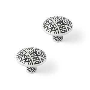 Pomo para mueble rei 1124 | 35x35x27 mm | blanco | 2 uds. | zamak