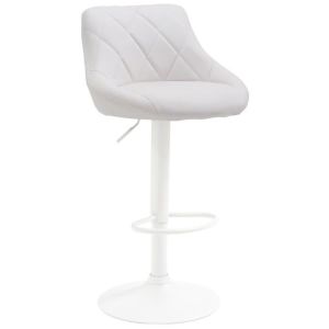 Taburete de bar moderno - blanco - regulable