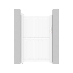 Puerta jardin aluminio  "lola" -  101.2 x 155.9 cm - blanco