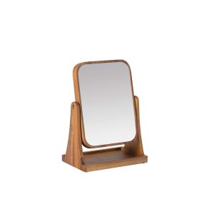Espejo pie rectan acacia 16x10x21,5