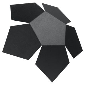 Lámpara de pared penta 2 negro acero 30x8x30cm