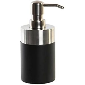 Dispensador de jabón - dkd home decor - estándar - negro - resina y acero i