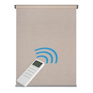 Estor motorizado enrollable opaco blackout premium beige 160x250 cm