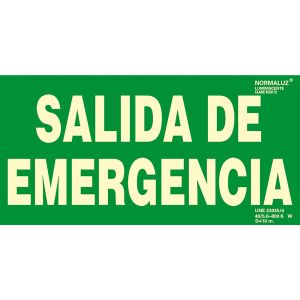 Señal salida emergencia 32x16cm rd11106