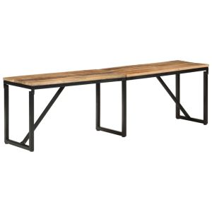 vidaXL banco de madera maciza de mango 160x35x46 cm