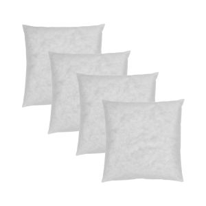 Pack 4 rellenos de cojín 40x40cm fibra hueca fusionhome