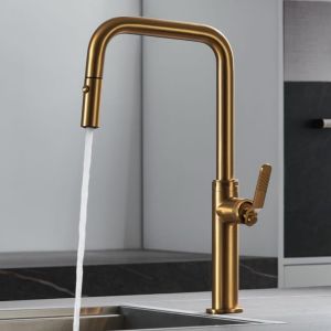 Imex - grifo monomando de cocina extraíble oro serie niza