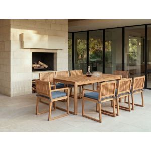 Conjunto de comedor marrón claro sassari premium