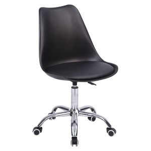Silla de oficina negra regulable en altura anne