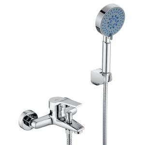 Auralum grifo para bañera cromado con 5 funciones ducha de mano mezclador d