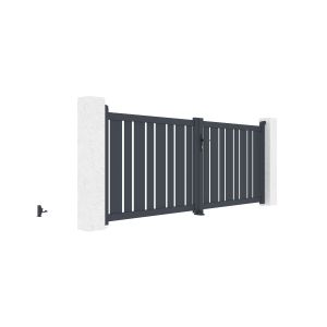 Portón eléctrico batiente 3m a.120cm veymont + motorización tanker b250