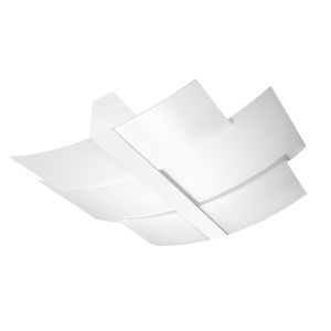 Lámpara de techo celia 3 blanco acero/vidrio 61x7x53cm