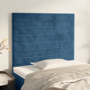 Cabeceros 2 unidades de terciopelo azul oscuro 90x5x78/88 cm eso4401