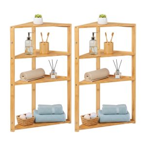 Pack 2 estanterías esquineras 3 niveles canoply 80x36.6x33.5cm Thinia Home