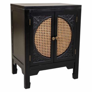 Mesita de madera negro 50x36x65