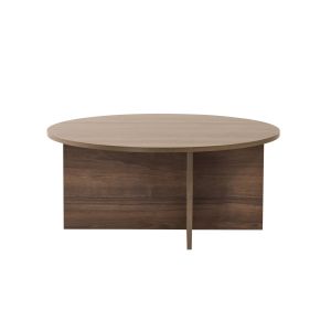 Mesa de centro de madera "sun" - 90 x 90 x 40 cm - nogal