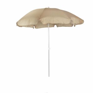 Parasol de jardín en aluminio chillvert gandía ø200 cm camel anti uv 25 lon