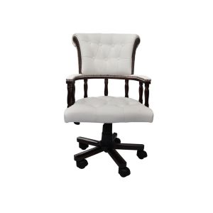 vidaXL silla de oficina giratoria blanca