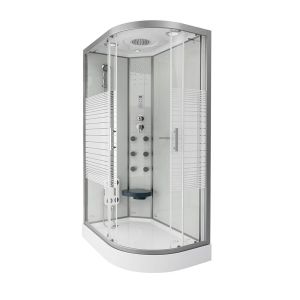 Home deluxe cabina de ducha white pearl 120 x 80 cm derecha