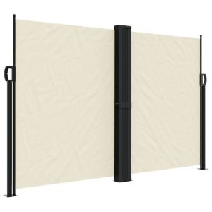 vidaXL toldo lateral retráctil crema 160x1000 cm