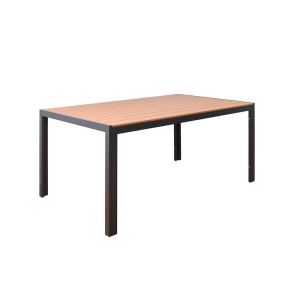 Mesa de jardín efecto madera cantos - 150 x 90 cm