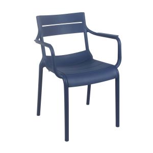 Oviala - sillón de jardín de plástico azul pacífico