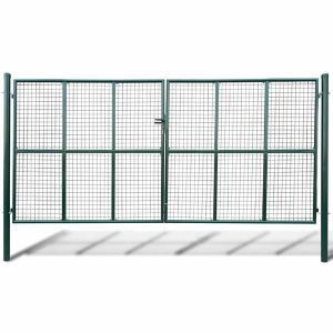 vidaXL puerta de jardín de malla 400x200 cm