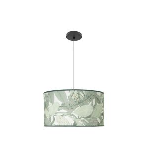 CoLGante moda 2xE27 negro/hoja verde regx40x40cm c/difusor