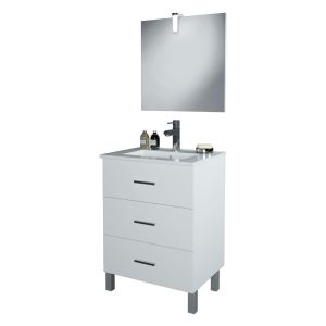 Ondee - mueble de baño montecarlo  - 60cm - blanco lacado brillante