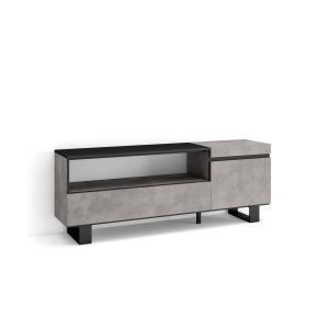 Mueble tv, 150x35x57cm, cemento, rf2464