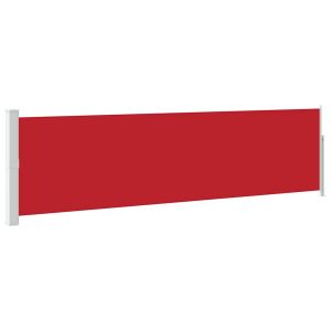 vidaXL toldo lateral retráctil de jardín rojo 140x500 cm