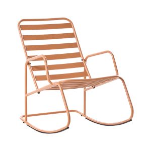 Mecedora de jardín turi metal marrón dorado