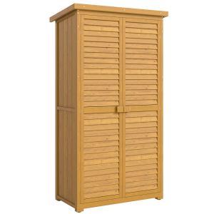 Cobertizo de madera 87x46.5x160 cm madera de abeto color marrón Outsunny